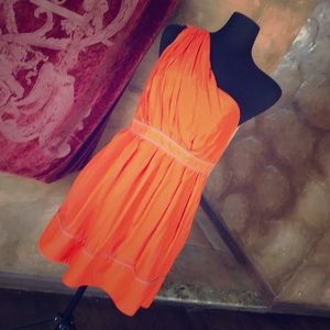Thread social beautiful orange one shoulder dress